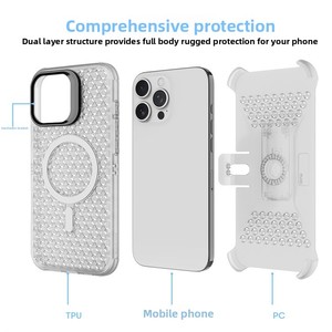 ฝาครอบเลนส์แบบเลื่อนได้เคสโทรศัพท์สำหรับ <span class=keywords><strong>iPhone</strong></span> 15 16 Pro Plus Pro MAX ที่หนีบหลังระบาย<span class=keywords><strong>ความ</strong></span><span class=keywords><strong>ร้อน</strong></span>แบบแม่เหล็กสำหรับ <span class=keywords><strong>iPhone</strong></span> 15 PRO MAX - Product Image 2