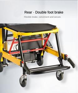 Sandaran punggung dapat disesuaikan, perlengkapan rehabilitasi kursi roda elektrik pendakian tangga bermotor untuk kursi memanjat pengangkat tangga - Product Image 5