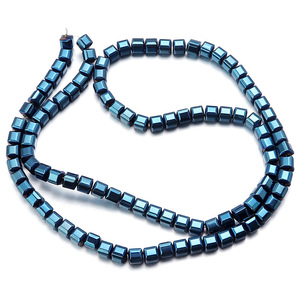 <span class=keywords><strong>Hématite</strong></span> naturelle plaquée carré coupe perles en vrac galvanoplastie 4/6/8mm bleu Rose doré vert fait à la main bijoux à bricoler soi-même fabrication d'accessoires - Product Image 3
