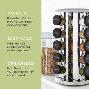Haut de gamme cuisine coin organisateur <span class=keywords><strong>étagère</strong></span>s de rangement <span class=keywords><strong>épices</strong></span> stockage pot support 360 rotatif pot <span class=keywords><strong>à</strong></span> <span class=keywords><strong>épices</strong></span> support pour cuisine - Product Image 3