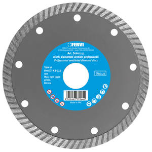 Disco de Diamante Ventilado Profesional Fervi de 115 mm Tipo 41 para Cortar Hormigón y Piedra - Product Image 1
