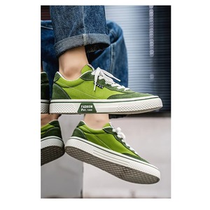 Zapatos Deportivos de Moda Coreana para Hombre, Primavera/Otoño/Invierno, Transpirables, con Entresuela de PVC, Cordones de Lona, EVA, Combinables con Todo - Product Image 1