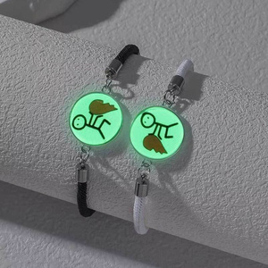 Braccialetti intrecciati luminosi romantici <span class=keywords><strong>amanti</strong></span> della luna sole eterno regolabile <span class=keywords><strong>coppia</strong></span> notte bagliore intrecciato braccialetto regalo di san valentino - Product Image 5