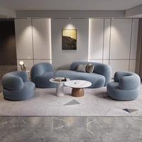 Fauteuil lounge en velours de qualité commerciale, fauteuil moderne en forme de U pour hall d'hôtel, café et restaurant, usage intensif
