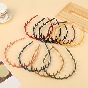 <span class=keywords><strong>Serre</strong></span>-têtes en plastique antidérapants à dents pour filles et femmes, accessoires de mode, bandeaux <span class=keywords><strong>zigzag</strong></span> avec peigne intégré - Product Image 2