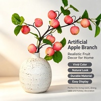 Branches d'Apple Artificielles, Faux Tronc de Fruit avec Feuilles Vertes, Plante Artificielle pour Décoration Maison, Fête, Mariage