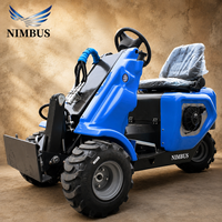NIMBUS Skid Steer Loader Bersertifikasi ISO, Kap Terbuka, Perawatan Mudah, Servis Harian, Skid Steer Loader yang Praktis
