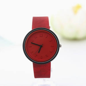 Reloj de Pulsera con Logotipo Personalizado al por Mayor, Nuevo Diseño, Reloj de Pulsera de Cuero, Reloj de Lujo Geneva, Rojo - Product Image 1