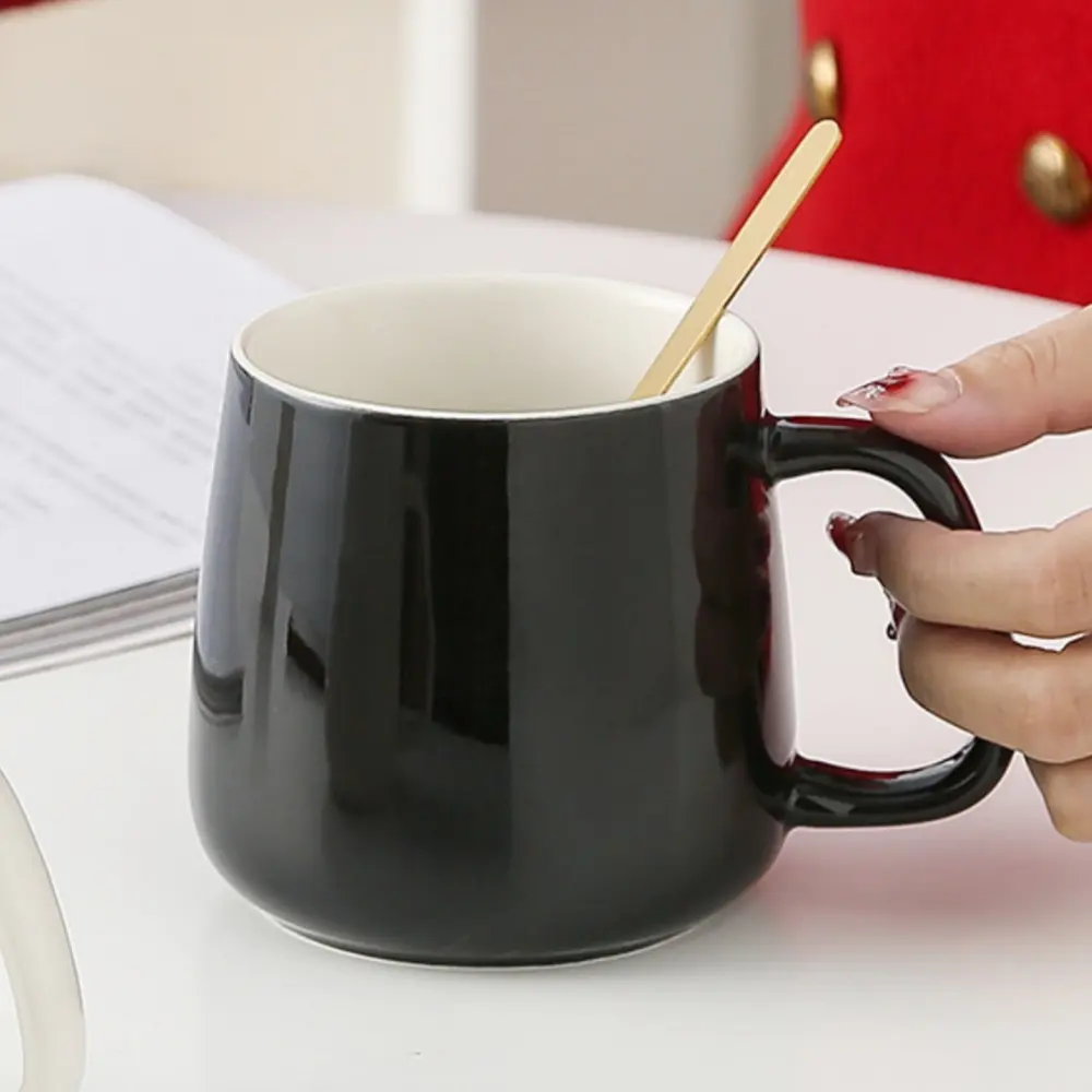 Custom Logo Design Pattern Decal Ceramic Coffee Milk Water Cup Mug with Gift Paper Bag