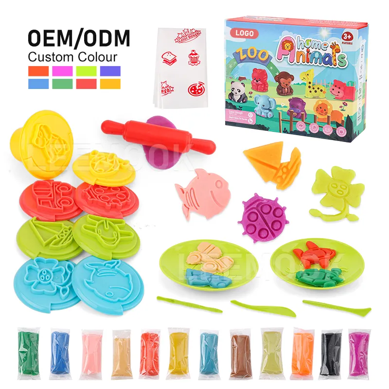 Leemook toptan komik renkli kil Gagela Set çocuk çocuklar için Playdoug oyun Dought seti kiti