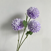 Chrysanthème Artificiel à Tige Unique et 3 Têtes, Bouquet de Fleurs Artificielles pour Mariage, Décoration Moderne pour la Maison, Ornements de Sol