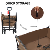 Chariot de plage pliable de camping à poignée réglable Chariot de 80kg Chariot pliable de camping pliable