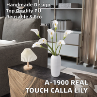 Bunga Calla Lily PU Berkualitas Tinggi A-1900 dengan Tangkai Panjang, Bunga Artifisial untuk Dekorasi Rumah, Hotel, Pernikahan, Hari Valentine, dan Centerpiece