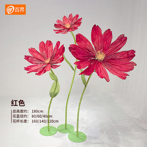 Flores de Papel Gigantes Hechas a Mano Tridimensionales para Decoración de Escaparates de Centros Comerciales, Flores Artificiales - Product Image 4