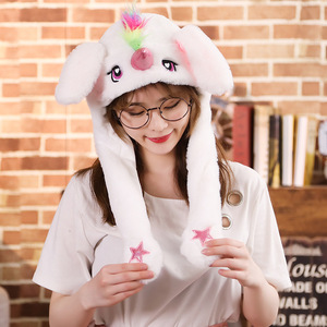 Chapeaux en peluche d'animaux mignons et chauds en coton PP, oreilles de lapin, licorne lumineuse, cadeau unisexe pour l'hiver – Vente chaude - Product Image 5