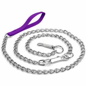 Durable Pet Suppliers Custom Metal Pet <b>Leash</b> Bite Proof <b>Dog</b> Chain <b>Leash</b> Robust Sturdy Pet <b>Dog</b> <b>Leash</b> with Comfortable Handle - Product Image 1