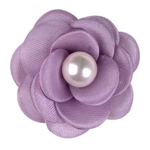 Pequena camada Artificial Tecido Flor Para Casamento Boutique Chiffon Lotus Party Vestuário Acessórios para Cabelo Flores Decorativas