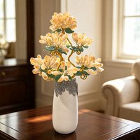 Arbre à Argent Personnalisable de Luxe Unique Fait Main avec Pierres de Guérison et Vase en Céramique pour la Décoration de la Maison et du Bureau