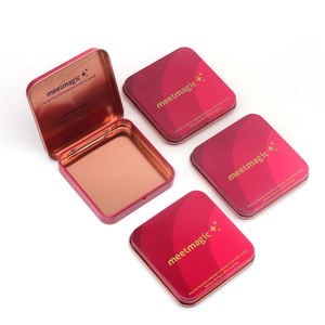Металлическая коробка на заказ с печатью, квадратная, с откидной крышкой, для косметики, маленькая, без рисунка - Product Image 5