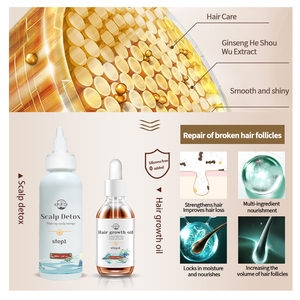 Lidercare – Kit de shampoing <span class=keywords><strong>et</strong></span> après-shampoing, deux ensembles, pour la croissance des cheveux, hydratant, pour améliorer le séchage des cheveux, pointes fourchues, Anti-chute - Product Image 3