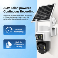 Caméra solaire 4G Wistino pour extérieur, batterie 12000 mAh, détection de mouvement, vision nocturne couleur, CCTV solaire 4G