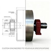 Ensemble de rouleaux de trunnion en fer forgé robuste OEM pour équipement de forage minier et rouleau de support de tambour de four rotatif