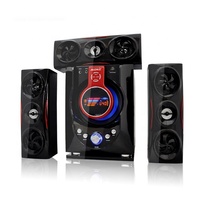 Speaker Sistem Teater Rumah Suara Surround Keras, Pengeras Suara Bluetooth Kreatif Multimedia RGB Pencahayaan 3.1 Subwoofer Speaker TV