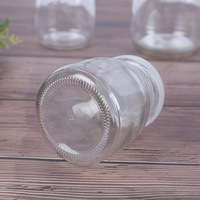 Pot en verre recyclable de qualité alimentaire sans plomb avec couvercle en plastique 100ml 150ml 200ml pour dessert, confiture, yaourt, pouding