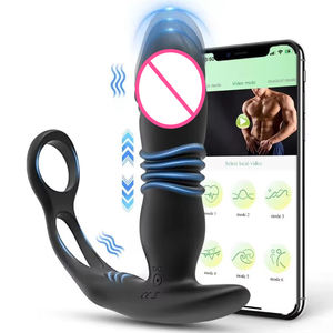 Anneau Pénien Massage Prostate Poussée Contrôle Application Télécommande Bluetooth Vibrant Anal Télescopique pour Hommes Retardateur Stimulation Point P Masculin - Product Image 1