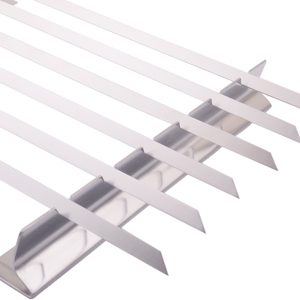 Factory Logo Customization 8pcs Stainless Steel <strong>BBQ</strong> Skewers Set with <strong>BBQ</strong> <strong>Rack</strong> - Product Image 3
