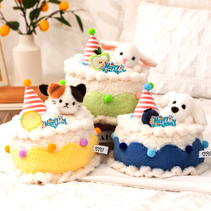 Oreiller en peluche en forme de gâteau, vente directe, soulagement du stress, cadeau confortable, tissu en peluche ultra-doux, fabricant de jouets en peluche personnalisés OEM/ODM - Product Image 2