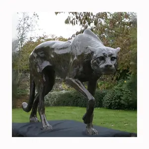 Statuettes d'animaux en métal, décoration de jardin en plein air, sculpture de taille de vie en laiton, en bronze, à vendre