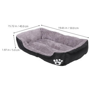Vente en gros de lits pour chiens de luxe imperméables ultra doux rectangulaires lavables - Product Image 4