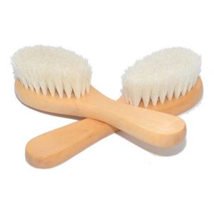Cepillo de Baño y Masaje para Niños de Madera de Haya Ecológica, Peine para Cuero Cabelludo con Cerdas de Pelo de Cabra Suave, Cepillo de Baño de Madera para Bebés - Product Image 1