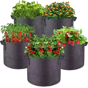 Sacs de culture de fleurs et de plantes en tissu non tissé, pliables et portables, pour la culture de légumes et de fraises à domicile et au jardin, vente en gros transfrontalière - Product Image 1