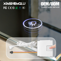 Interrupteur tactile LED XinShengLu avec driver DC 12V, fonction de mémoire CCT intelligente et dimmable pour l'éclairage des miroirs de salle de bain