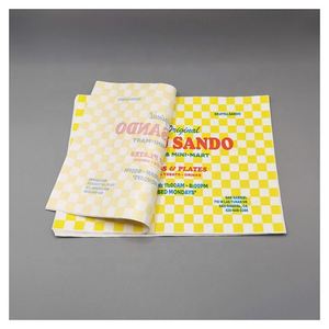 Papier d'emballage personnalisé pour hamburgers, impression sur papier de soie, papier résistant à la graisse, papier ciré alimentaire pour sandwichs - Product Image 2