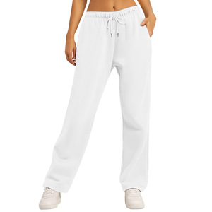<span class=keywords><strong>Pantalon</strong></span> de survêtement pour <span class=keywords><strong>femme</strong></span> avec cordon de serrage Sportswear <span class=keywords><strong>Pantalon</strong></span> de survêtement à jambe droite Taille moyenne <span class=keywords><strong>Pantalon</strong></span> de survêtement décontracté ample pour l'été - Product Image 4