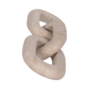 Figurina a catena in travertino, oggetto decorativo per casa, ufficio, soggiorno, mensola, tavolino da caffè - Product Image 3