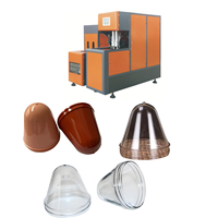 Machine de soufflage semi-automatique 2c PC/PET/PP en plastique de 1500 ml avec composants PLC Delta et roulement de pompe