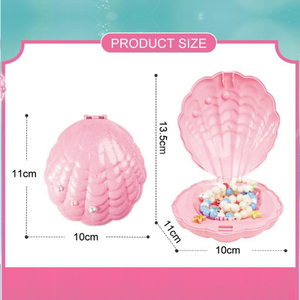 Prix usine coquille bricolage perle ensemble de bijoux <span class=keywords><strong>rose</strong></span> perle étui à la main sensoriel éducatif tige jouet pour enfants - Product Image 2