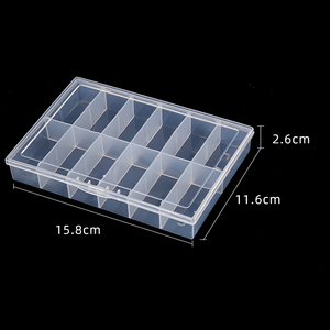 Boîte de rangement transparente en plastique à 12 compartiments pour ongles, strass, perles, boucles d'oreilles, breloques - Product Image 6
