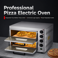 Four à pizza électrique professionnel avec contrôle indépendant de la température supérieure et inférieure jusqu'à 350°C pour des résultats de cuisson parfaits