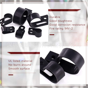 Nylon Cable Clips 135pcs R Type Plastic U Shaped Cable Management Set 6.4-23mm - Product Image 3