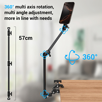 Support de bras articulé pour GoPro, appareil photo reflex numérique, caméscope, smartphone, pince murale, mini tablette, webcam, studio vidéo