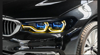 Faros LED para BMW Serie 5 G30 con luces diurnas de doble color ojo dorado