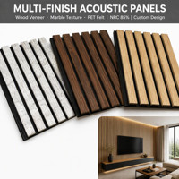 Panneau acoustique en feutre de fibre de polyester PET écologique, panneau acoustique décoratif 3D en bois pour la décoration intérieure