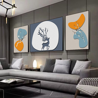 Abstrak 3D efek geometris Poster pola seni Deco desain kristal porselen lukisan untuk dekorasi rumah ruang tamu cetak Dinding