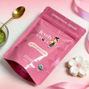 Sacs en Mylar refermables imprimés sur mesure - Emballage alimentaire pour sachet de thé en poudre de matcha - Product Image 3