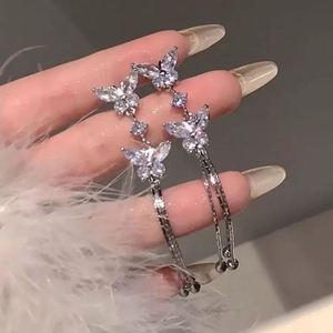 Exaggerated Long Zircon Tassel <b>Earrings</b> Light Luxury High-end Exquisite Fashionable Personality <b>Earring</b> - Product Image 1